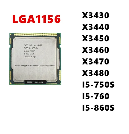 I5-750S I5-760 I7-860S, CPU 4, X3430, X3440, X3450, X3460, X3470, X3480, 45 nm, LGA1156
